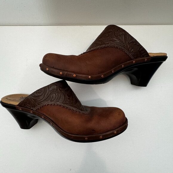 Sofft Women's Mules Studded Wedge Slip On Heels - Brown - 6M - Picture 6 of 12